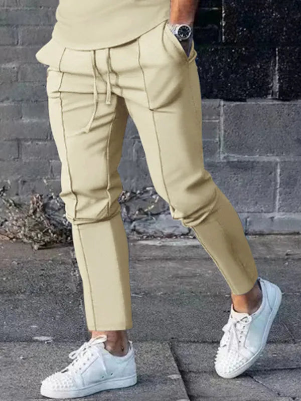 Stylish Men's Casual Jogger Two-Piece Set - Comfortable Lounge & Workout Outfit for Home, Gym, and Everyday Wear