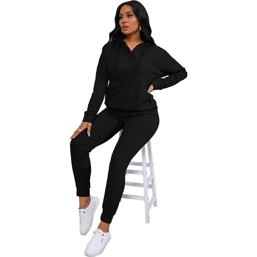 Nimsruc Women's Two Piece Jogging Suits - Casual Sweatsuit Set with Jogger Pants | Perfect for Workout, Yoga, Gym & Lounge Wear