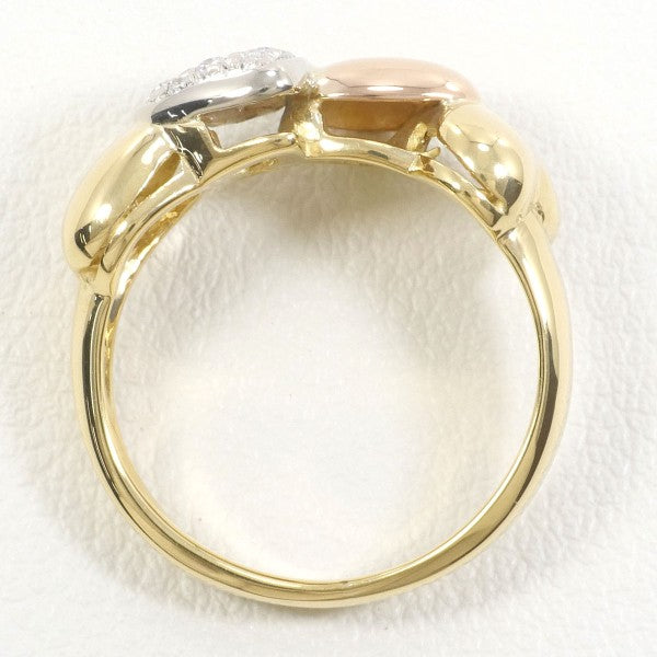 18K Yellow Gold, White Gold & Pink Gold Diamond Ring for Women - Elegant Wedding, Engagement & Anniversary Jewelry Gift