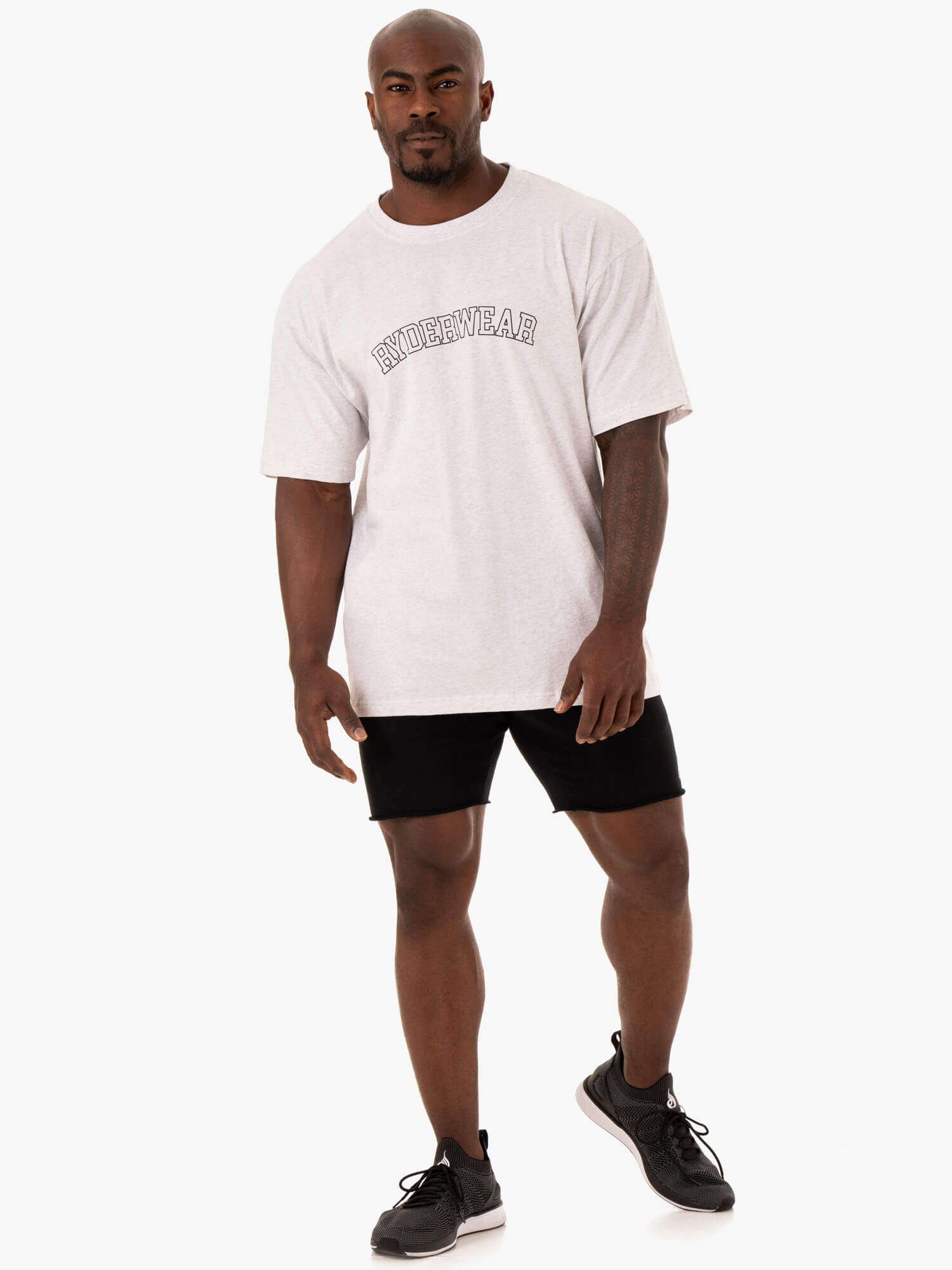 Oversized T-Shirt for Women - Soft Cotton Snow Marl Print | Casual Loungewear & Streetwear Fashion