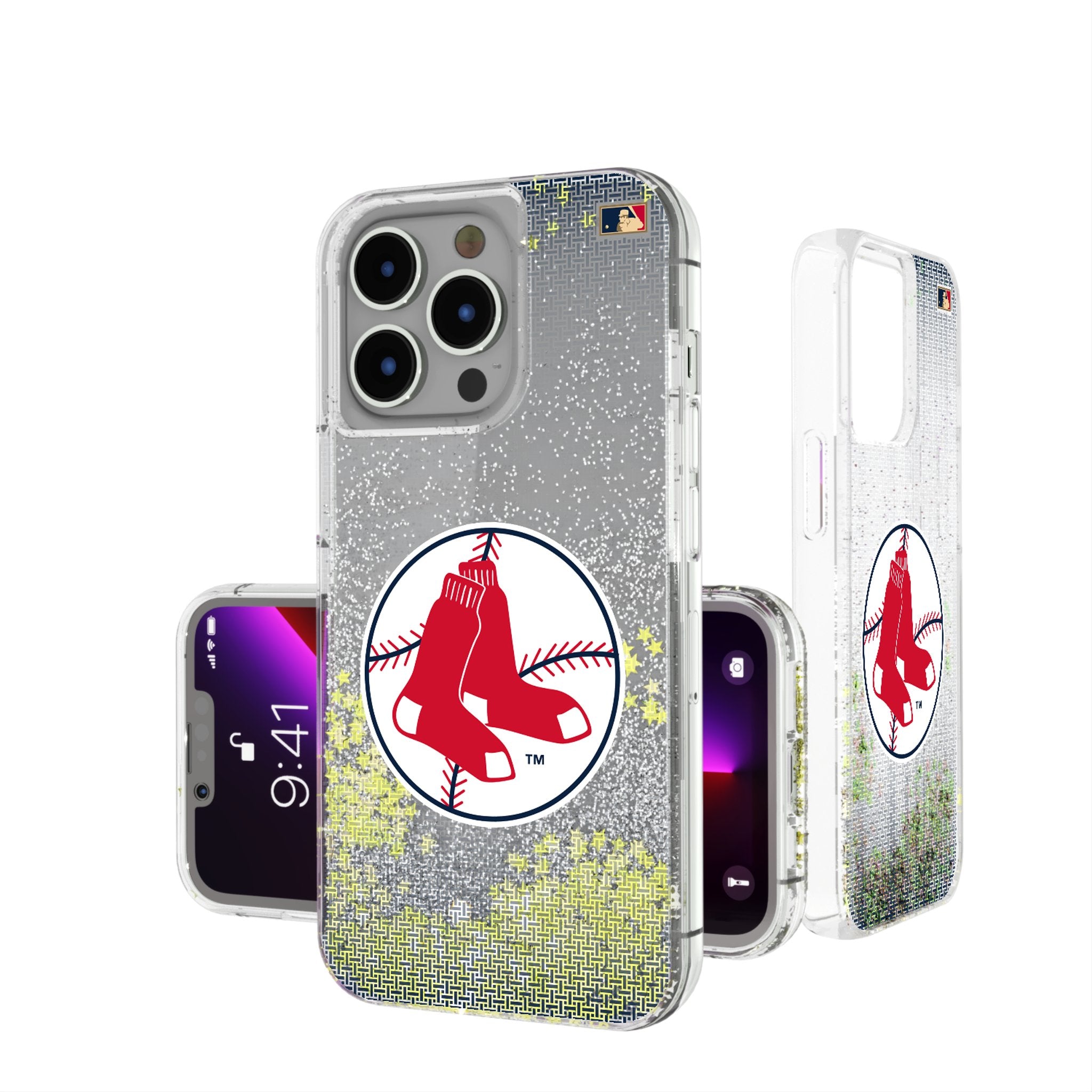 Boston Red Sox 1970-1975 Cooperstown Collection Glitter Linen Phone Case - Vintage Baseball Team Design for iPhone & Samsung - Perfect for Fans, Games & Collectors