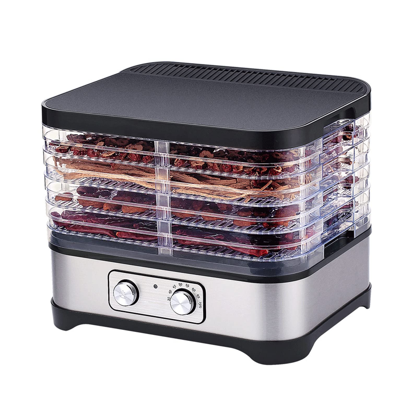 NesRabbit 5-Tier Food Dehydrator - Smart Digital Fruit & Meat Dryer with 8 Temperature Settings | Perfect for Jerky, Fish, Herbs, Yogurt & Fruit Snacks | Great for Home Kitchen, Camping & Food Preservation