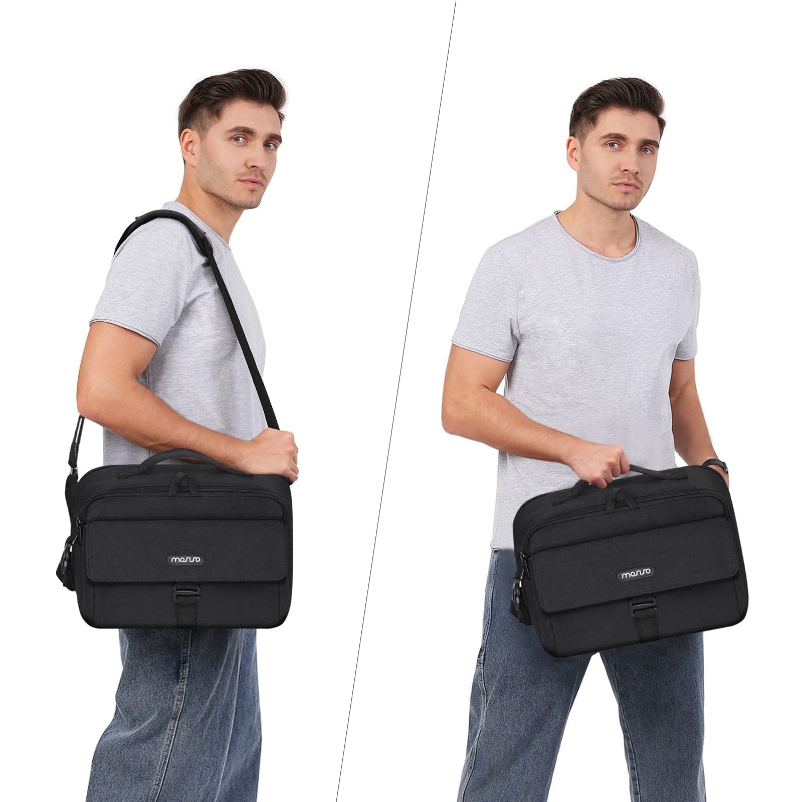 MOSISO Waterproof DSLR Camera Backpack - Hardshell Protective Case for Canon, Nikon, Sony Mirrorless/SLR Cameras with Removable Insert | Travel Photography Bag, Crossbody Shoulder Messenger Bag for Outdoor Shooting & Daily Use