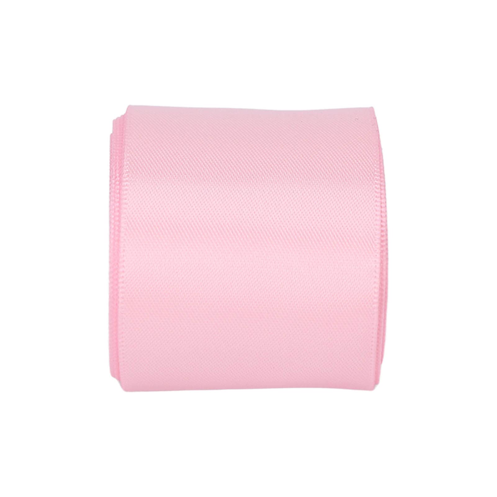 Premium DIY Satin Ribbon for Hair Braiding, Gift Wrapping & Crafts - Soft Polyester Ribbon in Pink - Perfect for Wedding Decorations, Party Favors & DIY Projects