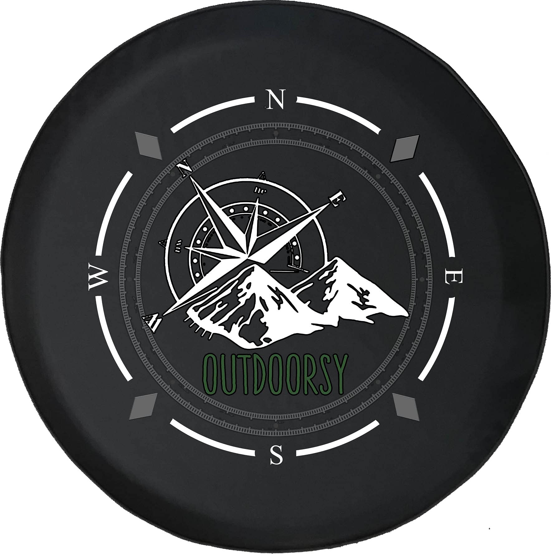 American Unlimited Spare Tire Cover with Compass Design - Durable Outdoor Wheel Protector for SUV, Trailer, RV & Most Vehicles | Perfect for Camping, Road Trips & Off-Road Adventures