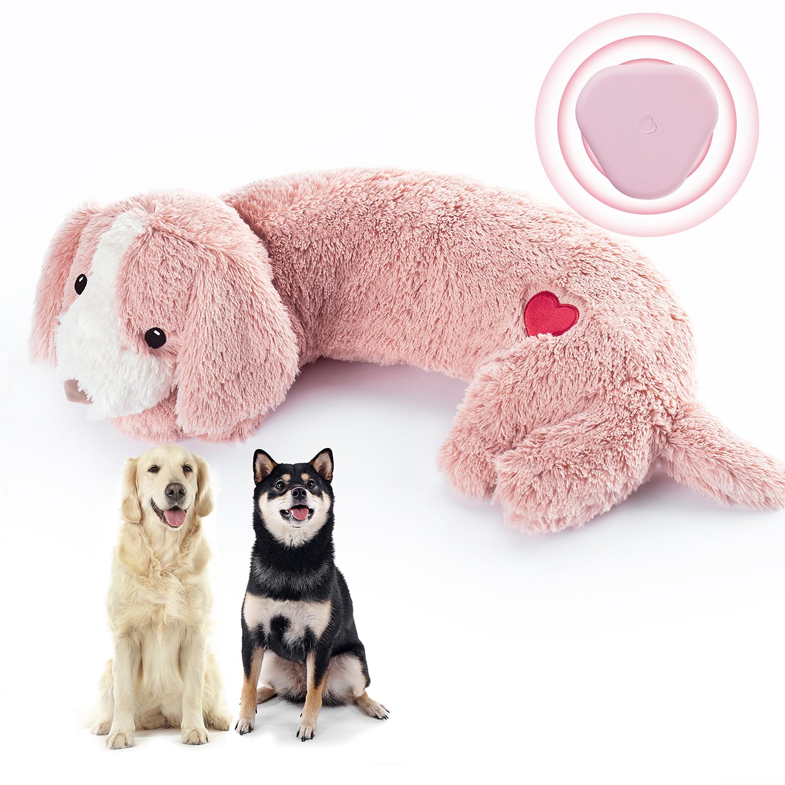 Heartbeat Stuffed Puppy Toy - Calming Aid for Anxious Dogs, Anxiety Relief & Comfort Toy for Crate Training - Perfect for Puppies & Adult Dogs (Great for Separation Anxiety & Stress Relief)