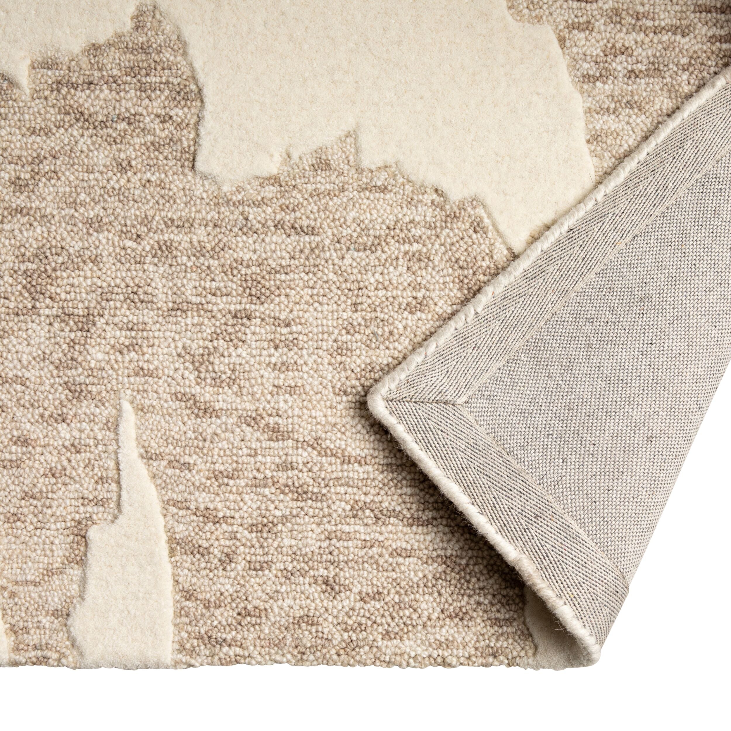 Akira Abstract Hand Tufted Cream Area Rug 180x120cm (5'9