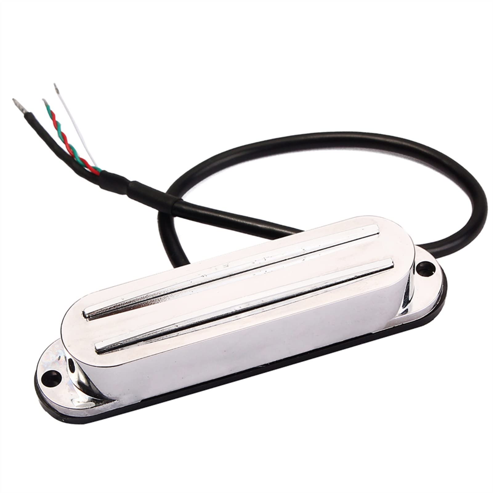 Hot Rail Humbucker Guitar Pickup - Prewired Dual Coil Pickup with Silver Cover for Electric Guitar Replacement - Perfect for Rock, Metal & Blues Performances