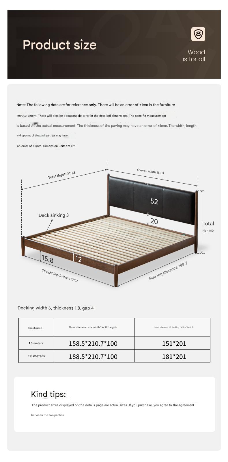 Italian Light Luxury Oak Solid Wood Leather Soft Bed - Elegant and Durable Bed Frame for Master Bedroom, Guest Room, or Modern Home Decor