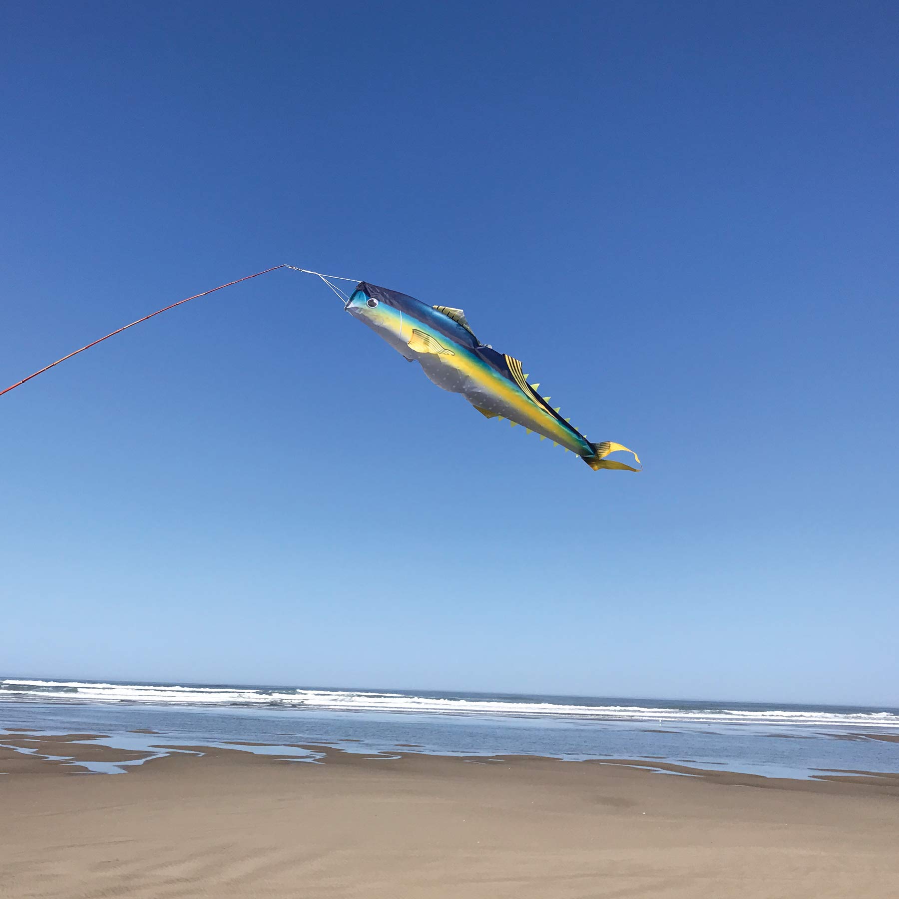 48-inch Yellowfin Tuna Fish Windsock - Realistic Outdoor Decoration for Beach, Garden & Marine Theme Parties | In the Breeze 5162