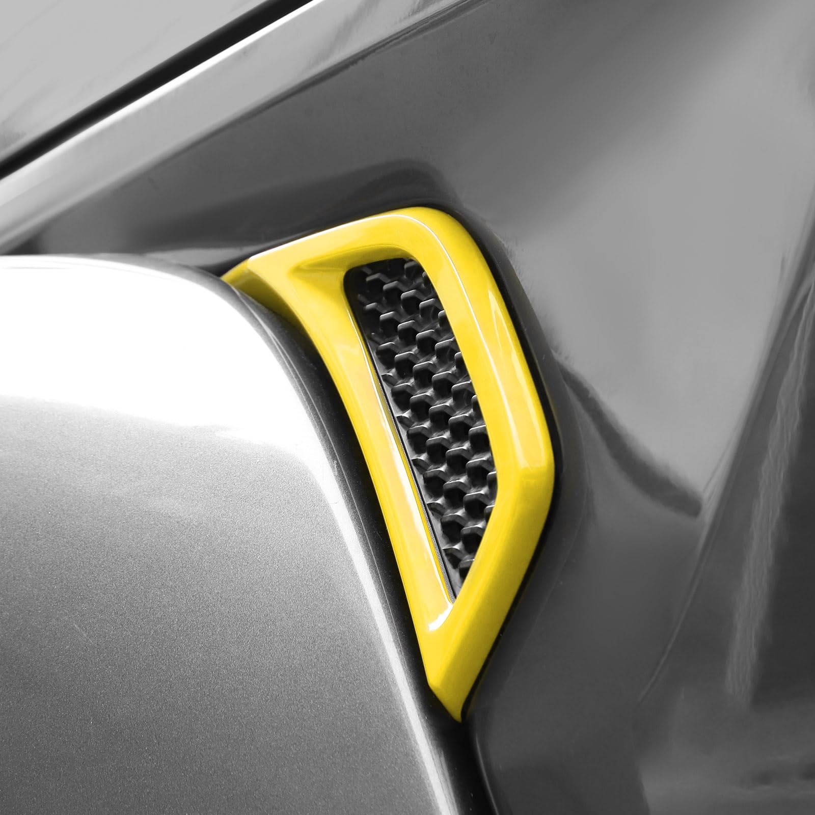 RT-TCZ Jeep JL Side Fender Vent Decal Trim Cover - Compatible with Jeep Wrangler JL/JLU & Gladiator JT (2018-2024) - Yellow Exterior Accessories (2-Piece Set) - Off-Road Style Upgrade & Customization
