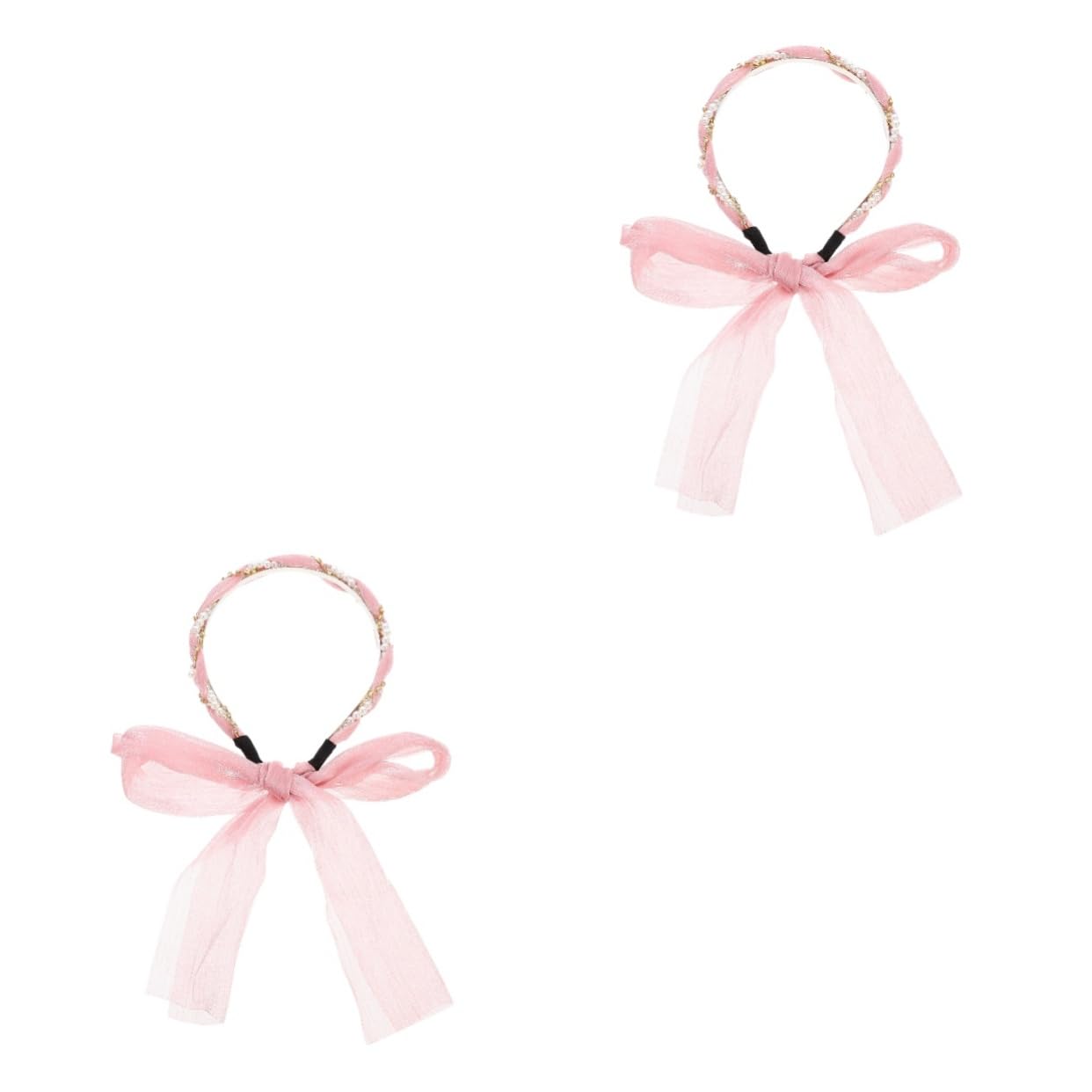 FRCOLOR 2 Pack Women's Hair Accessories Set - Bow Headbands & Pearl Hair Clips for Women & Girls, Perfect for Face Washing, Bridal, Party, and Everyday Use