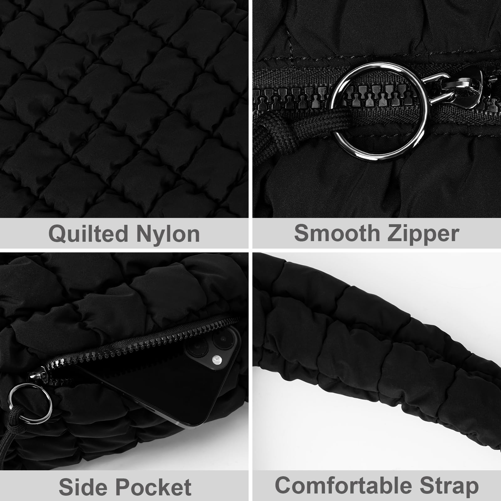 Stylish Quilted Tote Bag for Women - Large Lightweight Padded Shoulder Bag with Puffer Design - Perfect for Work, Travel, Shopping & Daily Use