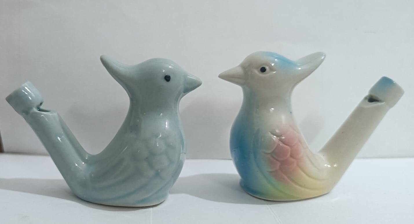 Natural Bird Sound Water Whistle - Clay Bird Whistle Toy (Pack of 3), Pour Water & Blow for Realistic Bird Calls | Perfect Gift for Kids, Bird Lovers & Outdoor Enthusiasts | Great for Camping, Hiking & Nature Exploration
