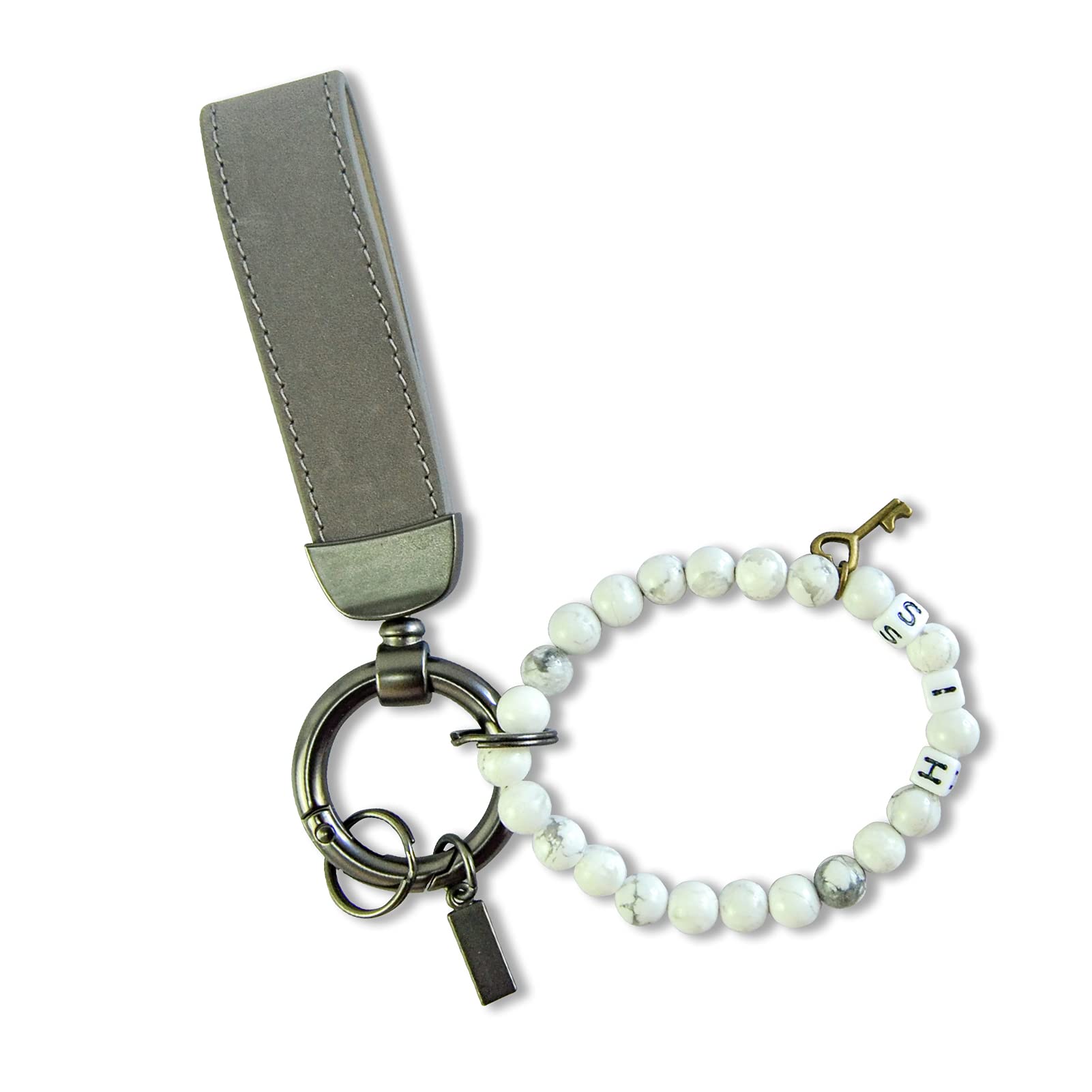 Leather Keychain Bracelet for Women & Men - Stylish Wristlet for Keys & Essentials