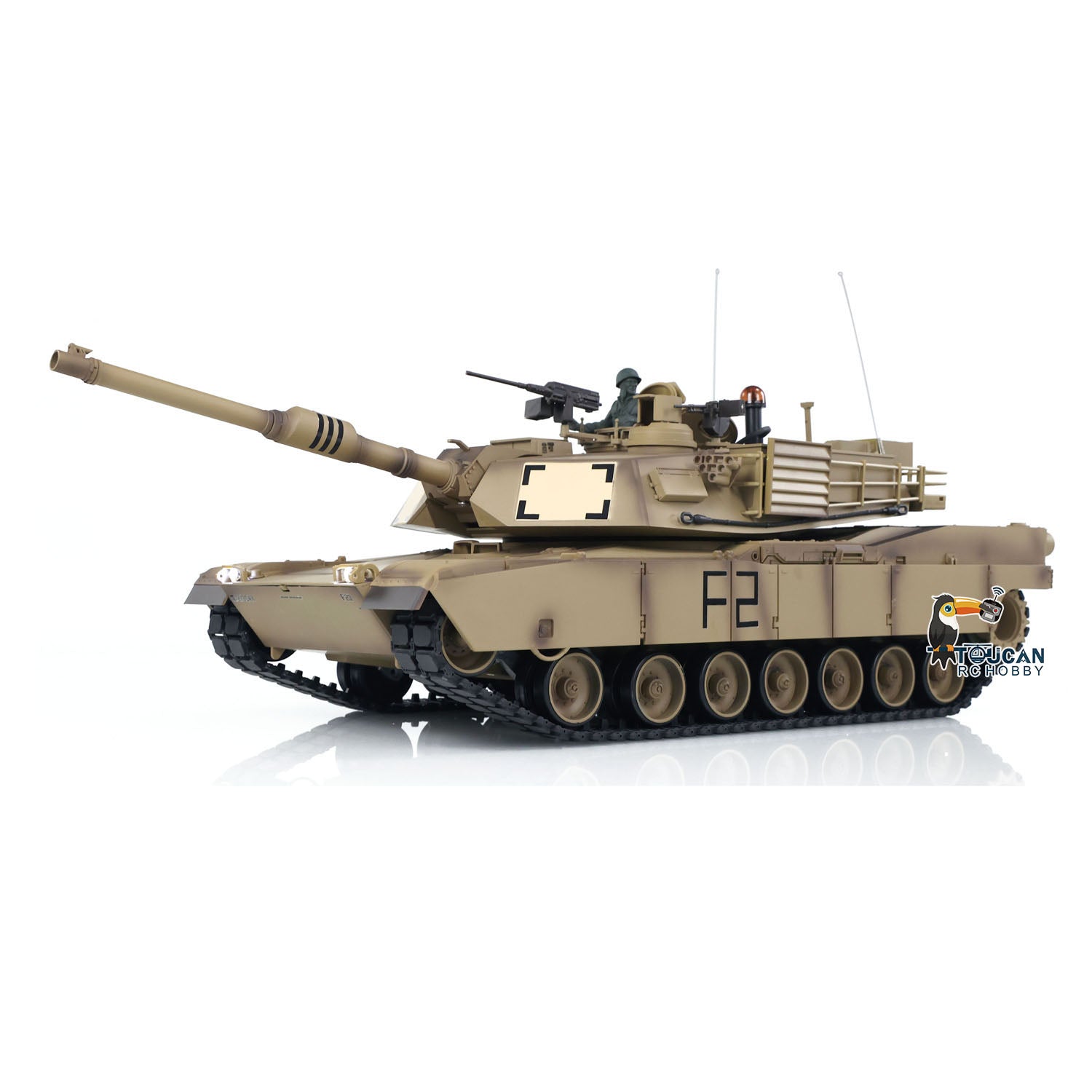 1:16 Scale Henglong M1A2 Abrams RC Tank - 2.4GHz Remote Control, RTR Ready-to-Run, Infrared Battle System, USB Rechargeable Battery (US Stock) - Perfect for Military Enthusiasts & RC Hobbyists