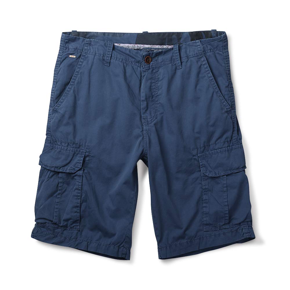 OCHENTA Men's Lightweight Cargo Shorts with Multiple Pockets - Breathable Cotton Casual Shorts for Summer Outdoor Activities (Hiking, Travel, Gym) No Belt Needed