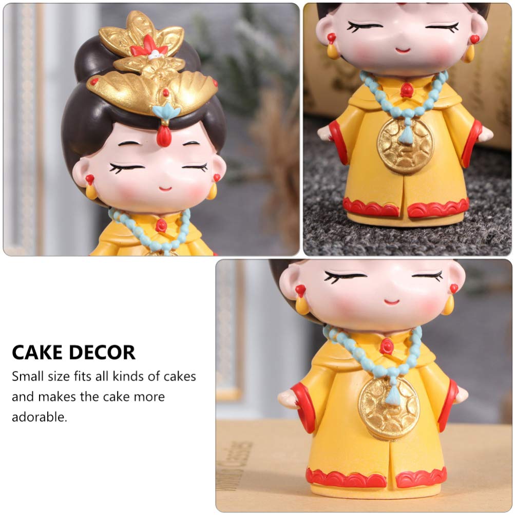 2pcs Emperor Empress Cake Toppers - Chinese Style Birthday Cake Decorations for Wedding, Anniversary & Home Ornament | Elegant Cake Figurines for DIY Cake Crafting & Party Decor