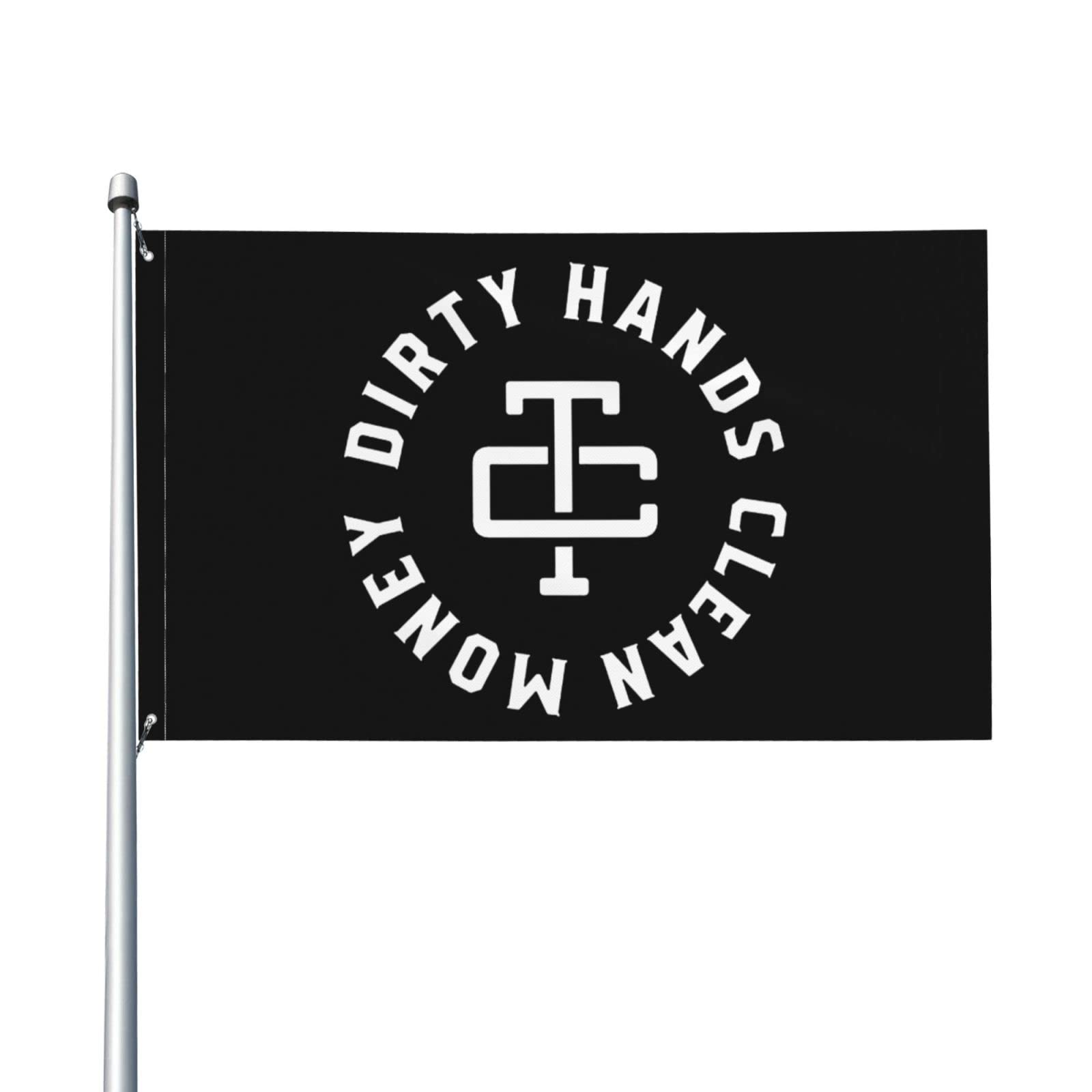 Dirty Hands Clean Money 3X5 USA Flag - Patriotic Garden & Outdoor Decoration for Home, Yard, Porch - Heavy Duty American House Banner for All Seasons & Holidays