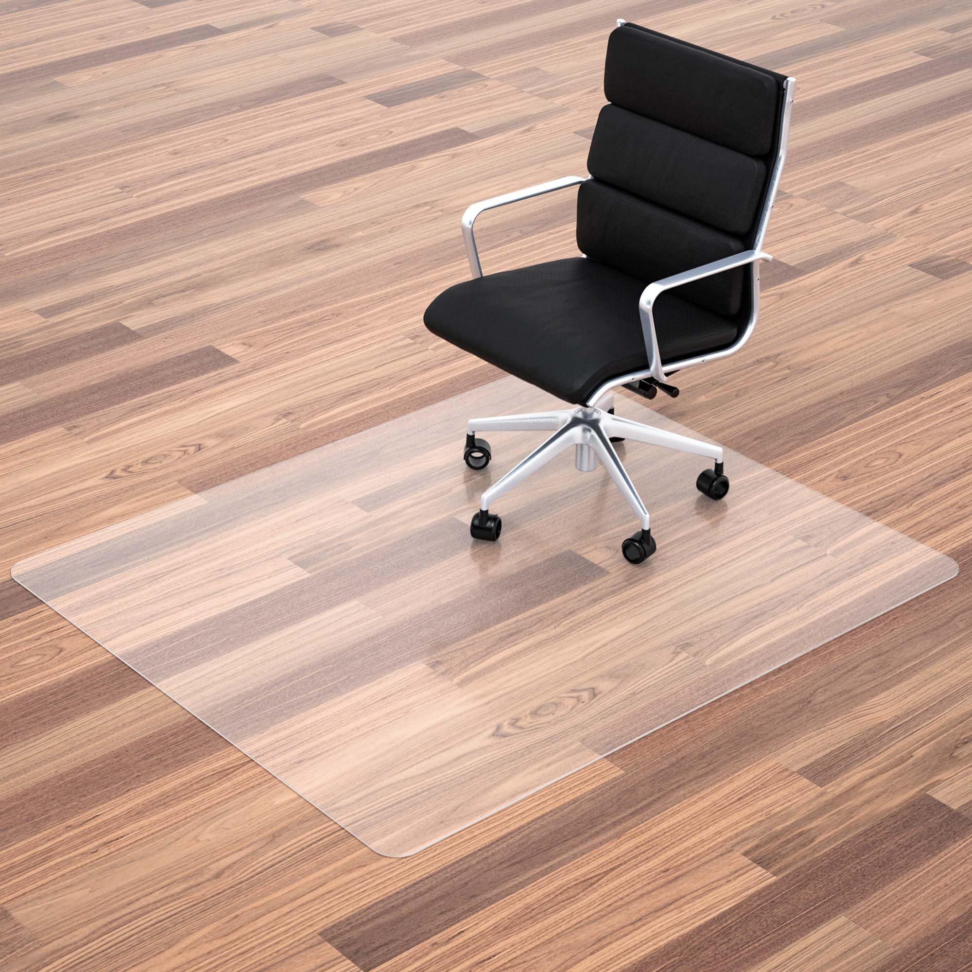 45” x 53” Large Office Chair Mat for Hardwood Floors - Heavy Duty Under Desk Chair Mat for Rolling Chairs, Non-Slip Floor Protector with Easy Glide Surface - Perfect for Home Office, Study Room & Workspace (Rectangle)