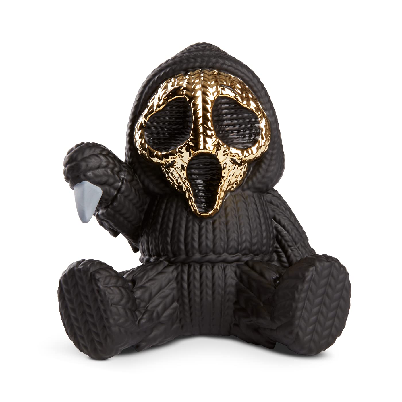 Limited Edition Chrome Gold Ghost Face #129 - Handmade by Robots | Halloween Decor, Cosplay Mask, Collectible Art Piece