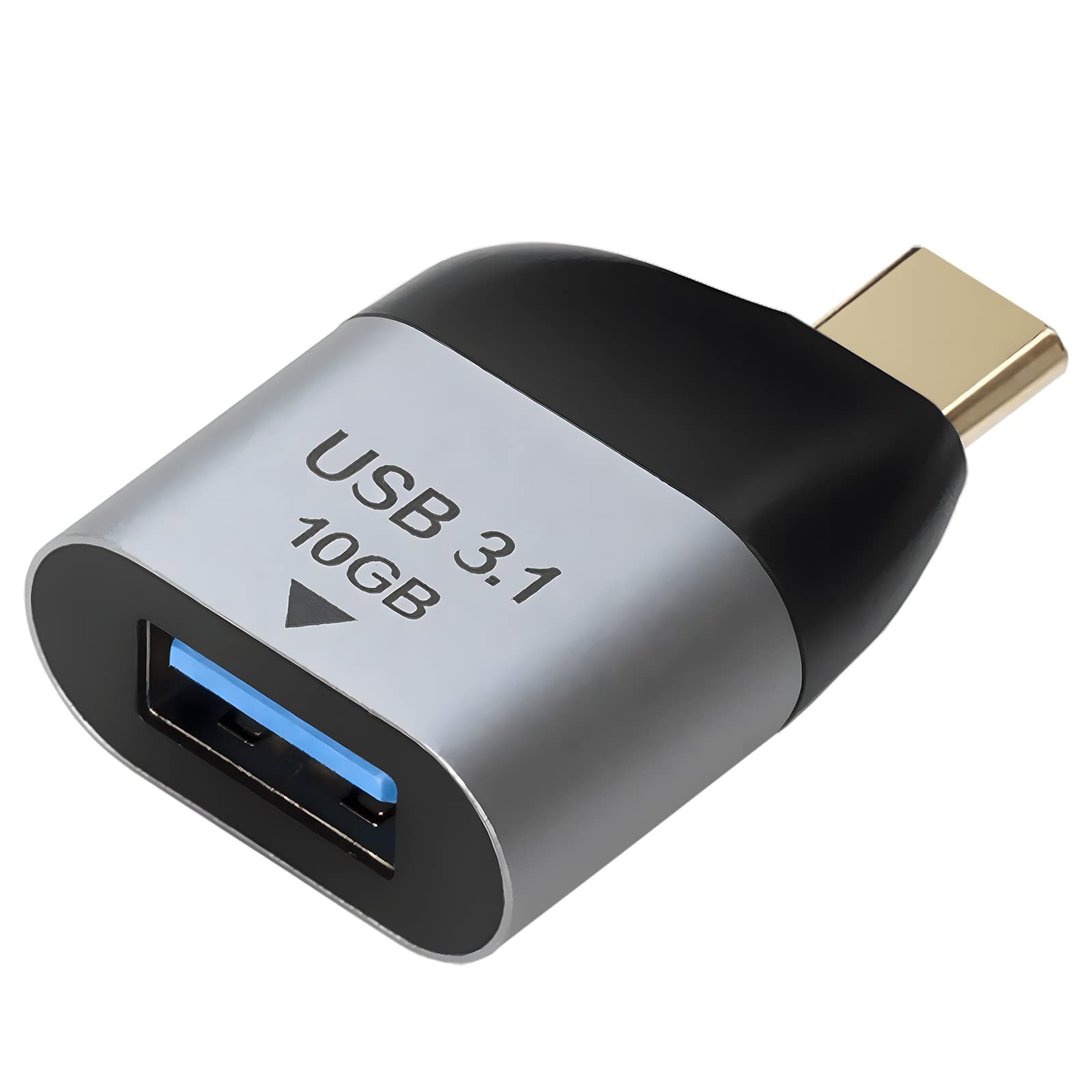 10Gbps USB C to USB 3.0 Adapter - USB C Male to USB Female Converter - Compatible with MacBook Pro 2021, iMac, iPad Mini 6/Pro, MacBook Air 2020, Thunderbolt 4/3 Devices - Space Gray - Perfect for Data Transfer & Charging