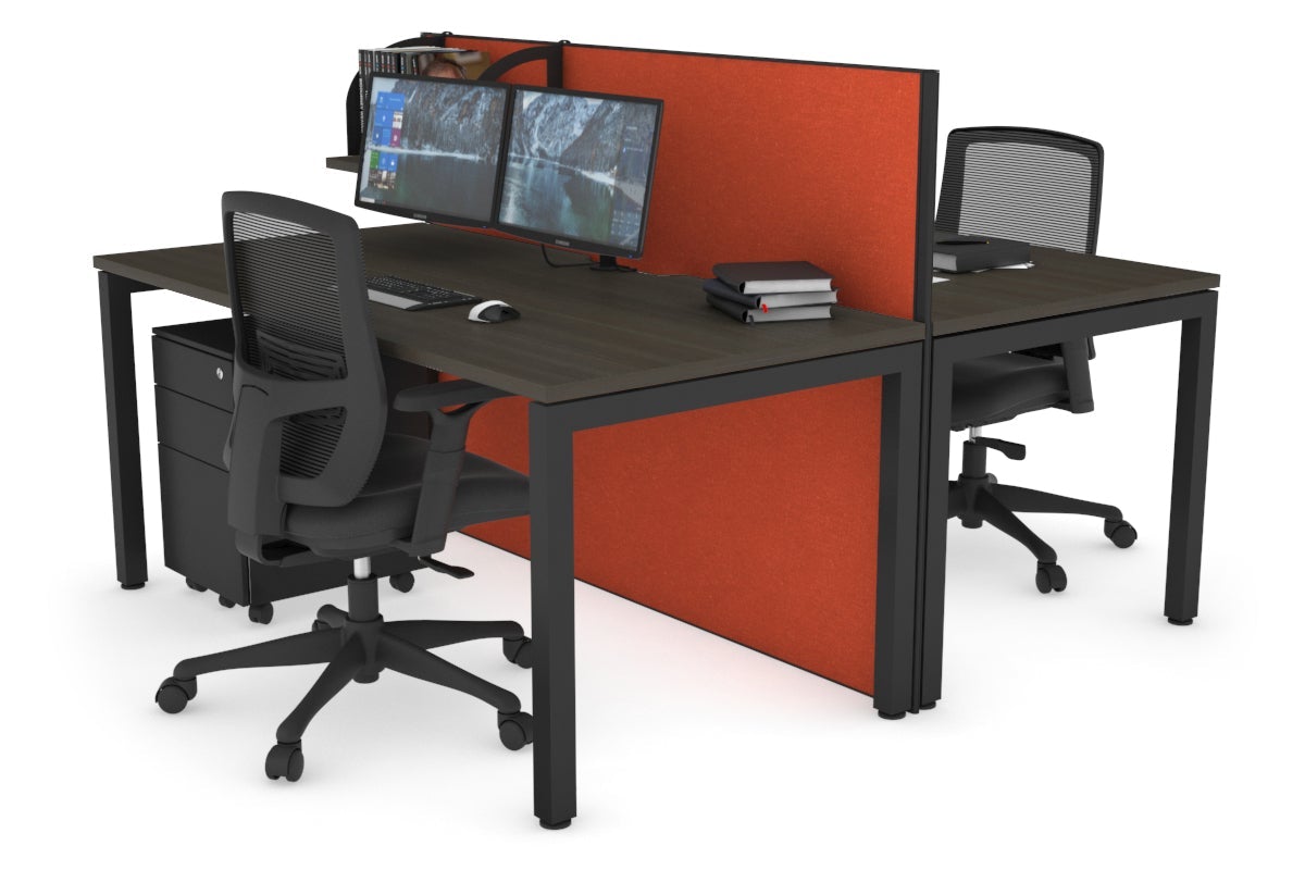 Horizon Quadro 2-Person Office Workstation Bench with Square Legs - 47