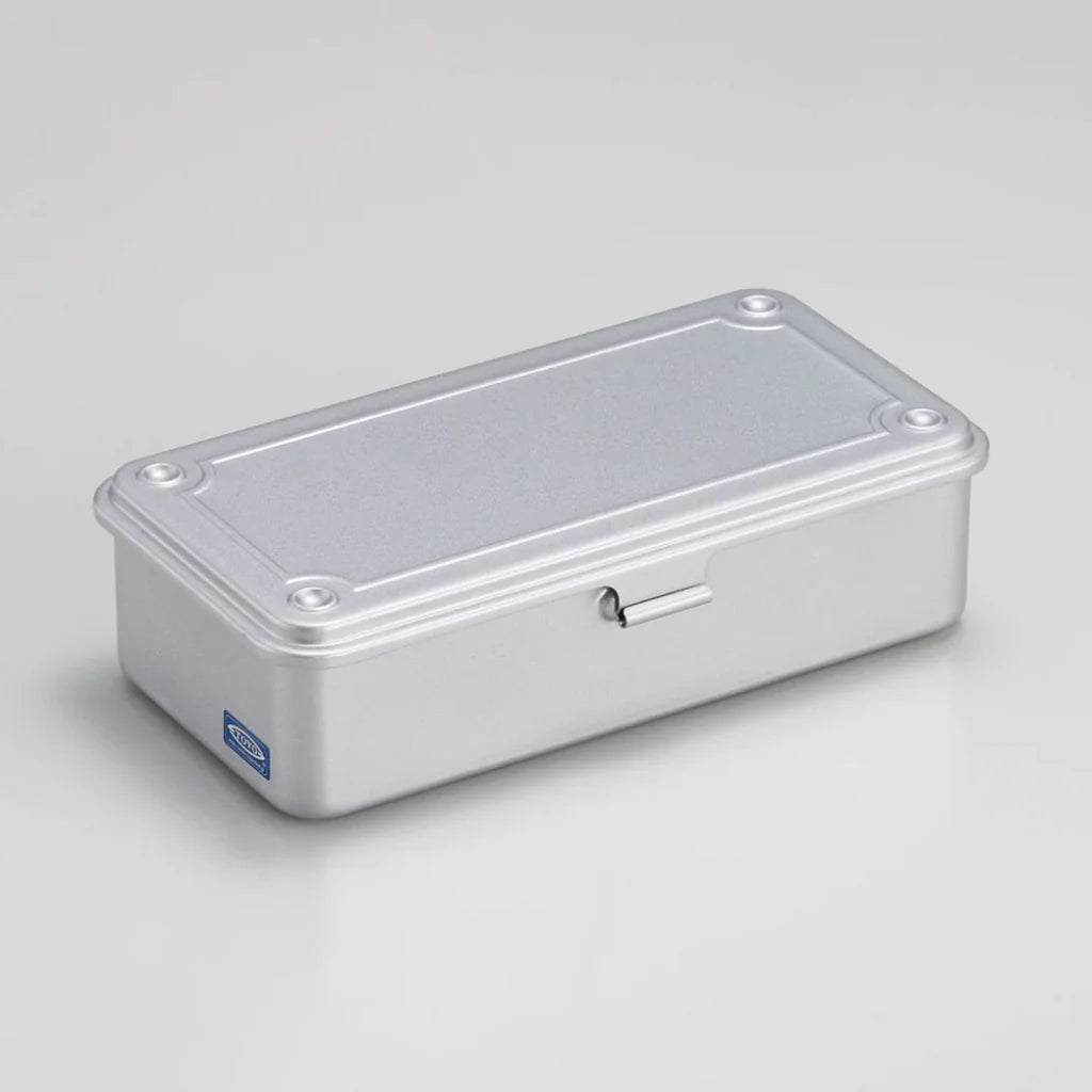 Flat Top T 190 Toolbox - Heavy Duty Silver Tool Storage Box for Mechanics, DIY & Home Organization | Garage, Workshop & Truck Use