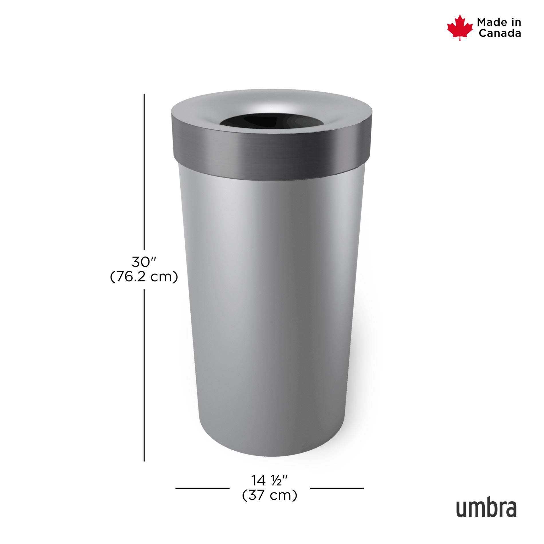 Vento Trash Can - 13 Gallon Stainless Steel Step Trash Can with Lid, Odor Control for Kitchen, Bathroom, Office, and Home Use