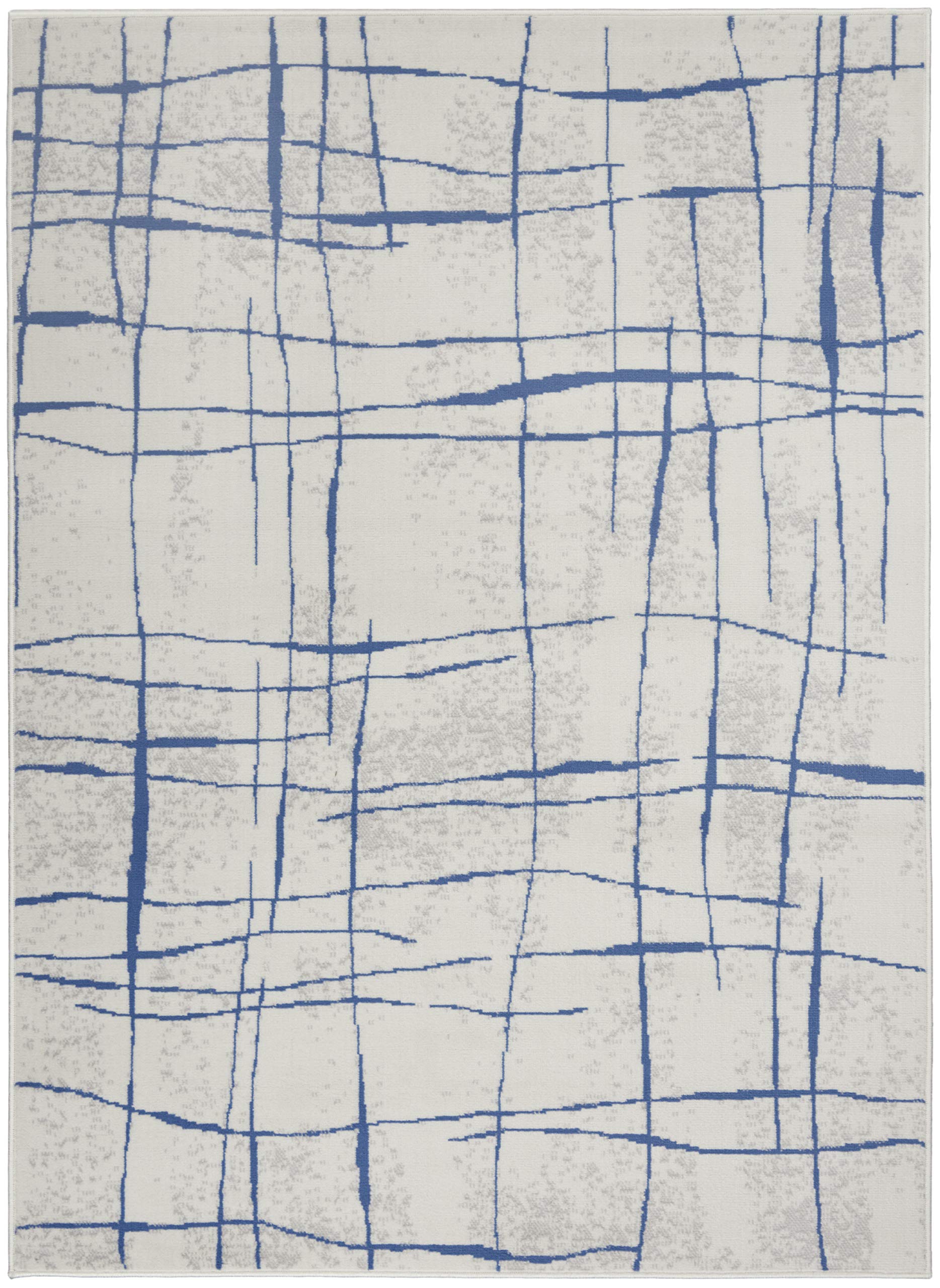 Nourison Whimsicle Ivory Blue 5' x 7' Contemporary Area Rug - Artistic Design, Easy to Clean, Non-Shedding - Perfect for Bedroom, Living Room, Dining Room & Kitchen Decor (5x7)