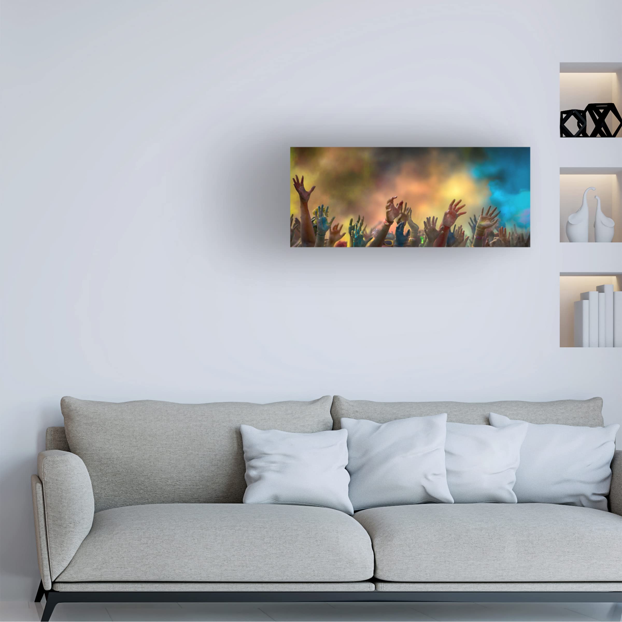 Trademark Fine Art 'Hands' Canvas Wall Art by Antonyus Bunjamin (Abe) - Modern Abstract Painting for Living Room, Bedroom & Office Decor