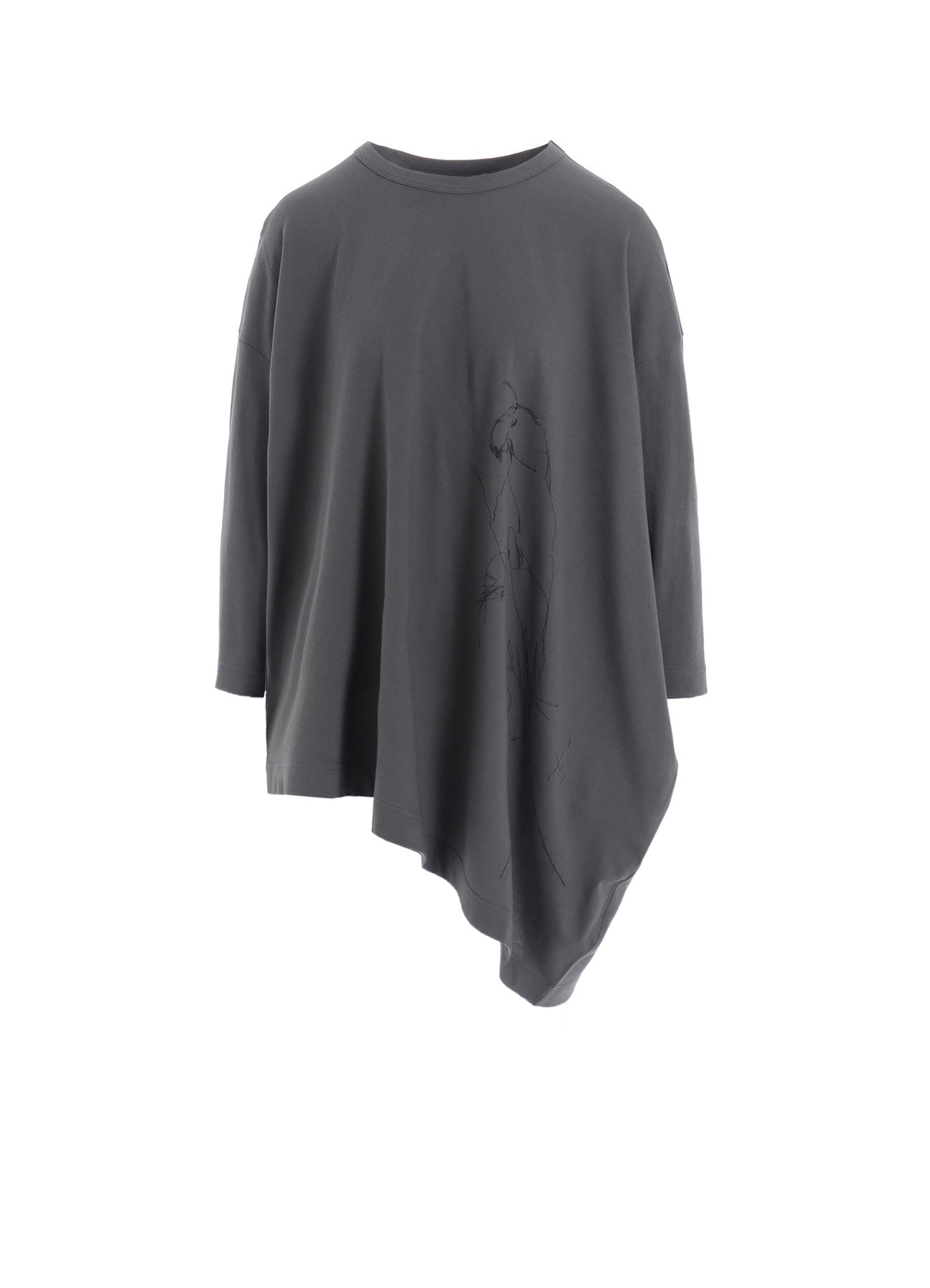 Stylish Cotton Jersey Animal Print Asymmetry Drape Top - Trendy Women's Fashion for Casual Wear, Parties & Date Nights