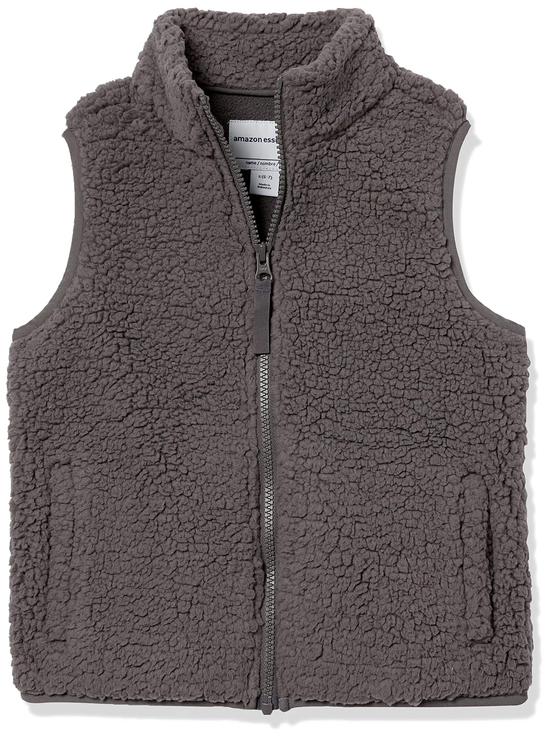 Amazon Essentials Girls' Sherpa Fleece Vest - Warm Winter Layering Piece for School, Outdoor Play & Casual Wear