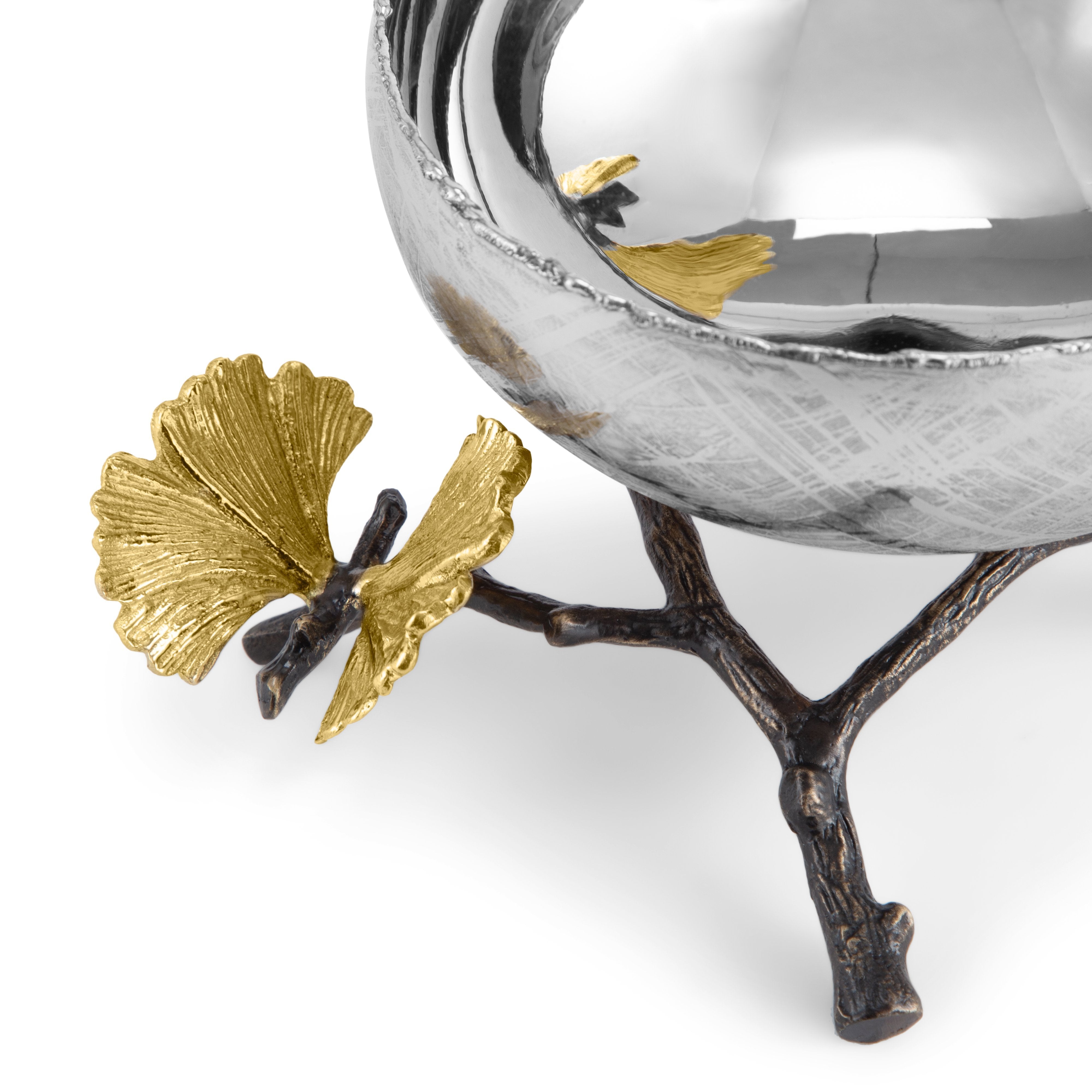 Butterfly Ginkgo Small Bowl - Handmade Ceramic Rice Bowl for Soup, Salad, Dessert - Perfect for Home Dining, Party Serving & Gift Giving