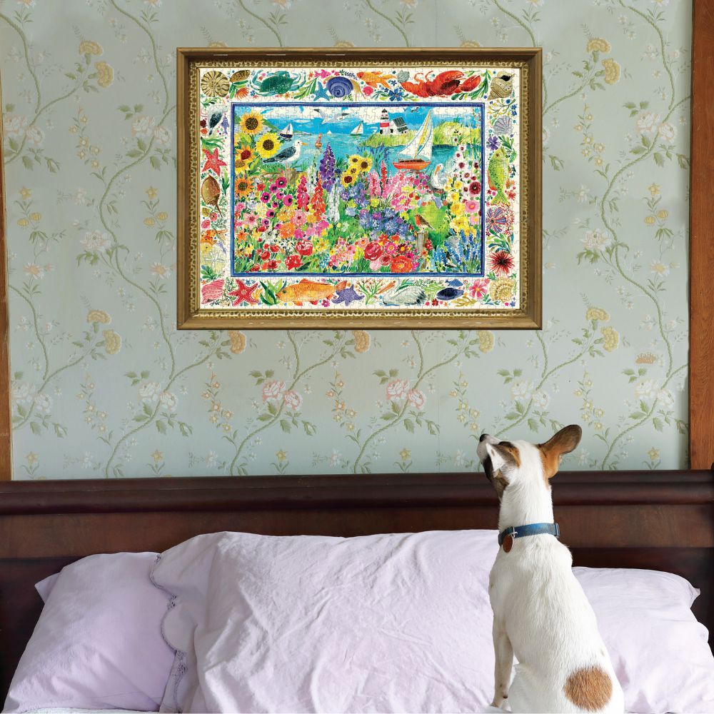 eeBoo Seagull Garden 1000 Piece Jigsaw Puzzle for Adults - Beautiful Coastal Landscape Art for Home Decor, Relaxation & Family Game Night