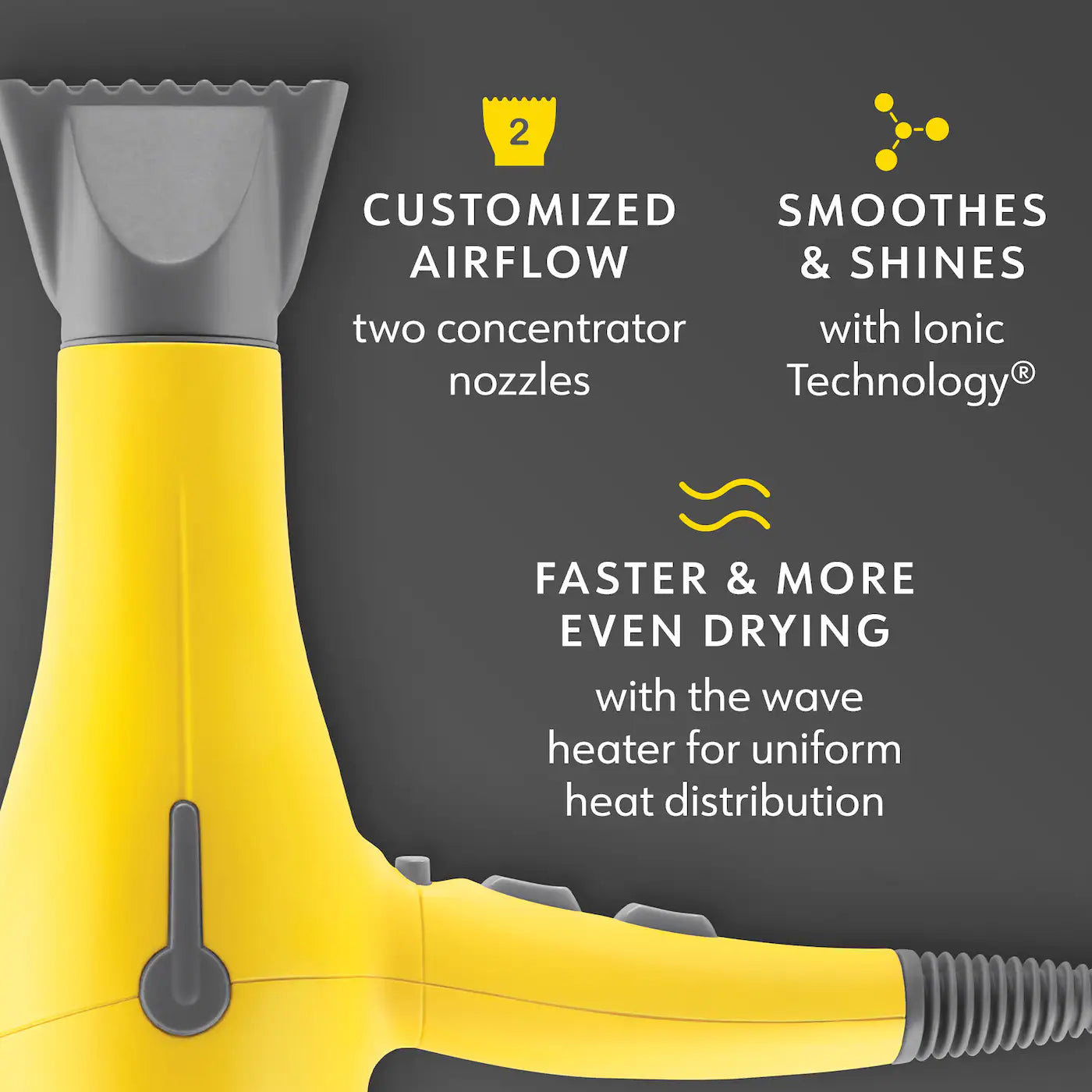Drybar Buttercup Blow Dryer - Professional Hair Dryer for Salon-Quality Blowouts at Home | Perfect for Styling, Smoothing & Volumizing Hair