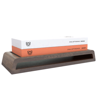 Premium Whetstone Sharpening Kit - #1000/#6000 Grit with Nagura Stone & Rust Eraser - Professional Knife Sharpener for Kitchen, Hunting & Outdoor Tools - Dalstrong ©