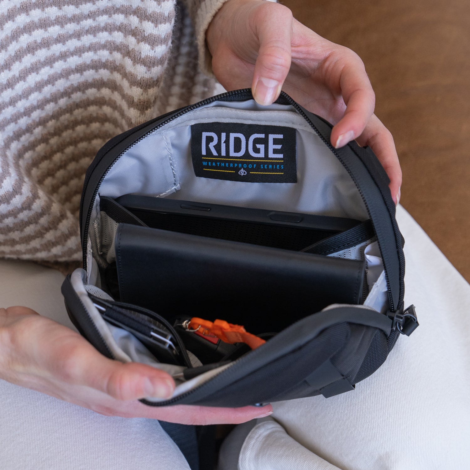 Commuter Sling Bag Royal Black - Lightweight Crossbody Bag for Men & Women - Perfect for Travel, Work & Everyday Use