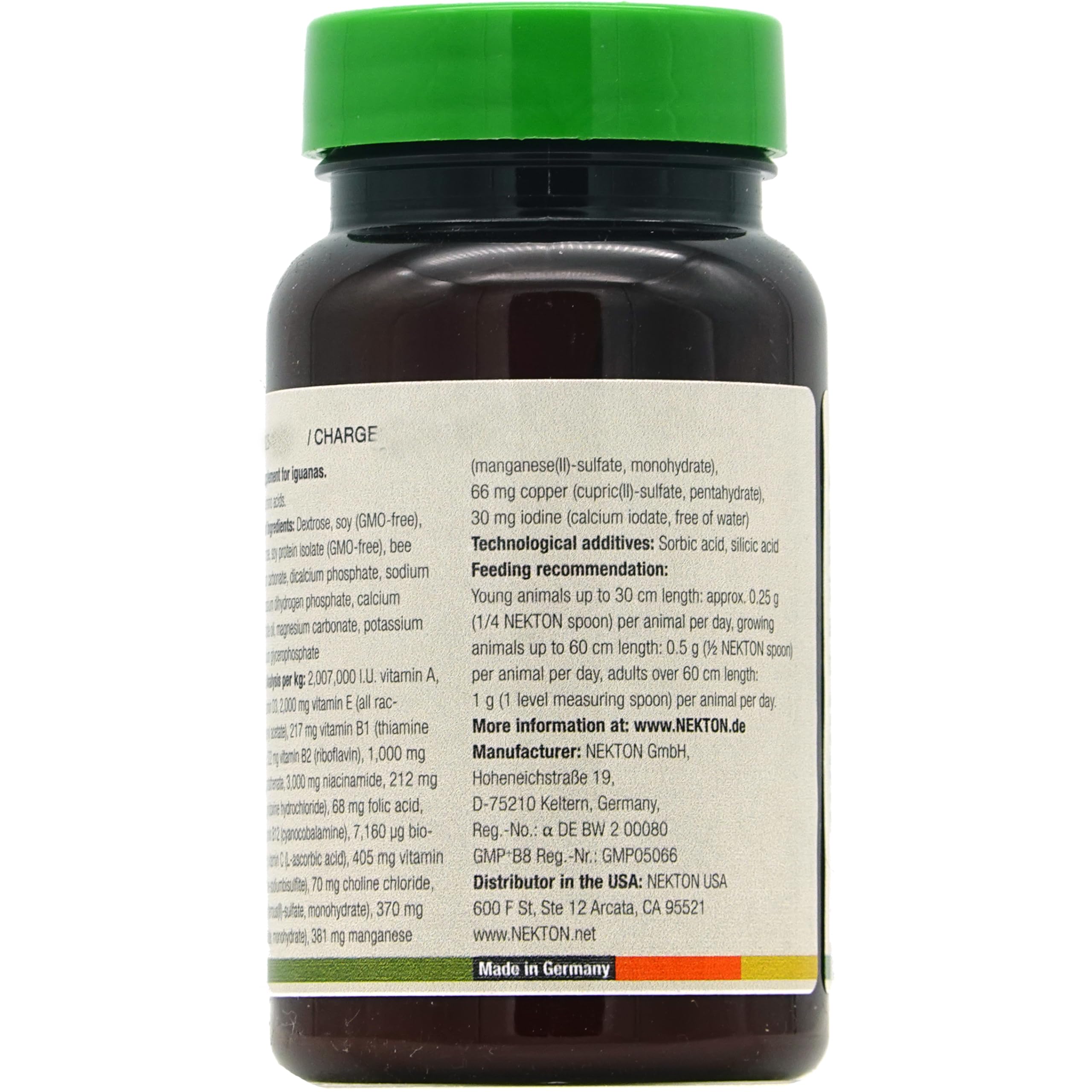 Nekton Iguana Vitamins & Amino Acids Supplement - 40g Reptile Food for Healthy Growth & Immune Support | Ideal for Iguanas, Lizards & Herbivorous Reptiles