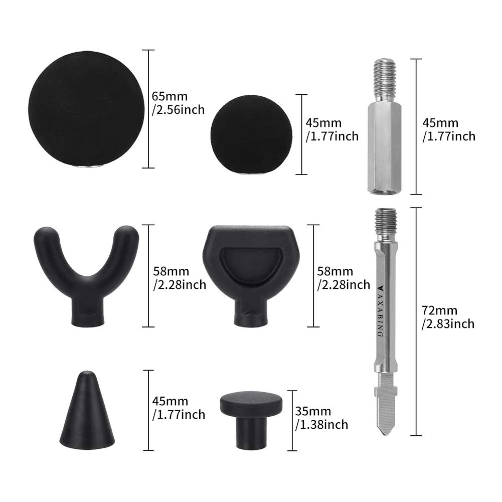 CALIDAKA 9-Piece Jigsaw Massage Adapter Set - Percussion Massage Gun Attachments for Deep Tissue, Trigger Point & Soft Tissue Therapy - Includes Massage Balls & Bits for Pain Relief & Muscle Recovery - Perfect for Athletes, Physical Therapy & Home Use