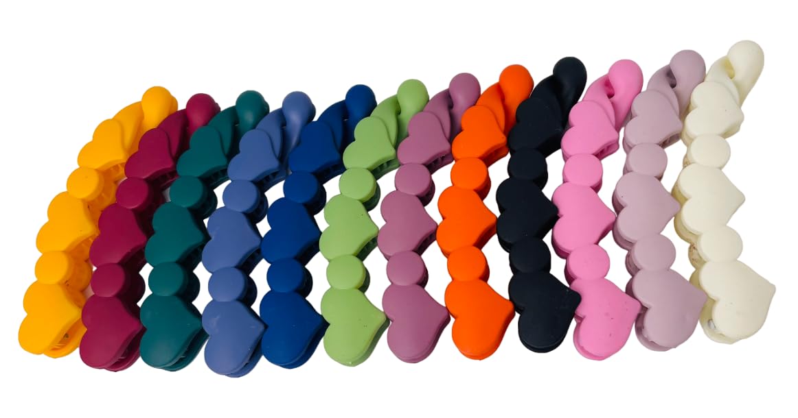 6 Pcs Matte Vintage Banana Hair Clips with Floral Design - Strong Hold Ponytail Clips for Women & Girls - Perfect for Long, Thick & Curly Hair - Great for School, Work, Parties & Everyday Hairstyles