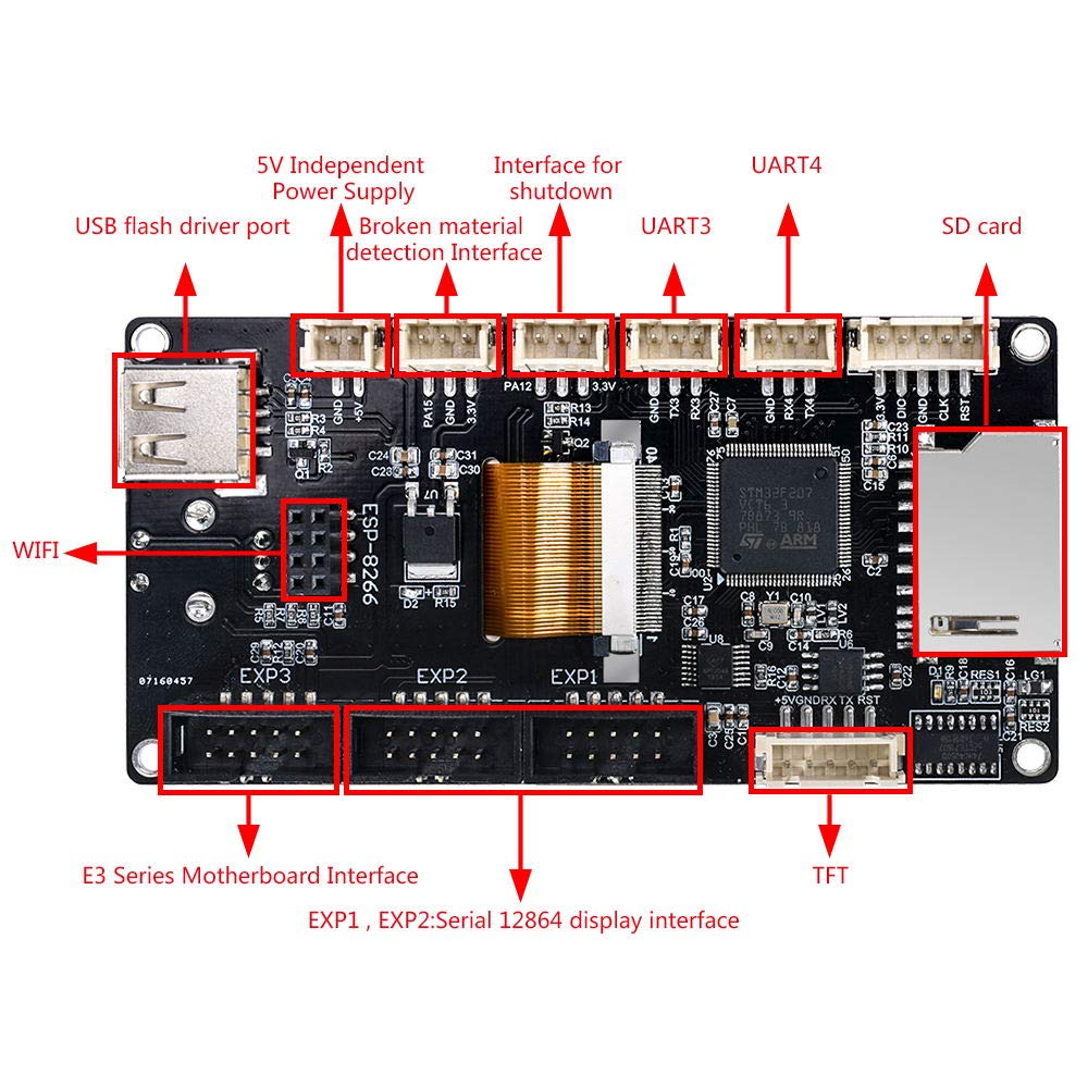 BIGTREETECH TFT35 V3.0.1 Touch Screen Display Controller Board for 3D Printers - Compatible with Ramps 1.4, RepRap - Dual Work Mode Selection - Perfect for DIY 3D Printing Projects and Professional Printing Workshops