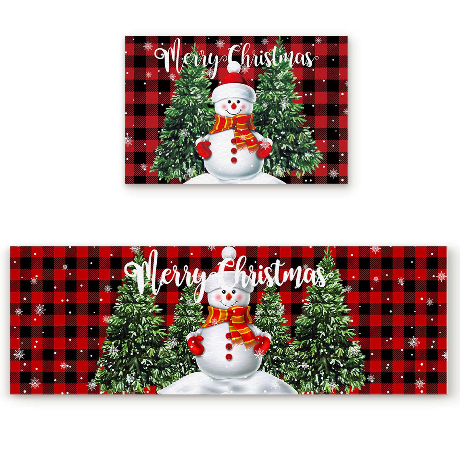 Anti-Fatigue Kitchen Floor Mats Set of 2 - Non-Slip Waterproof Cushioned Standing Mats for Comfort (15.7