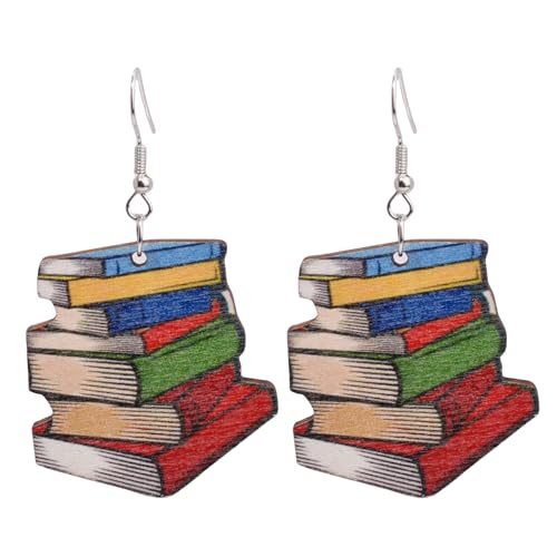 Book Earrings-Book