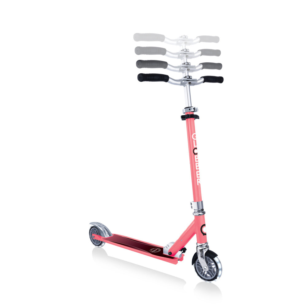 Globber Flow Element Scooter for Kids & Adults - Lightweight Foldable Kick Scooter with Adjustable Handlebar - Perfect for Commuting, School, Park & Outdoor Fun