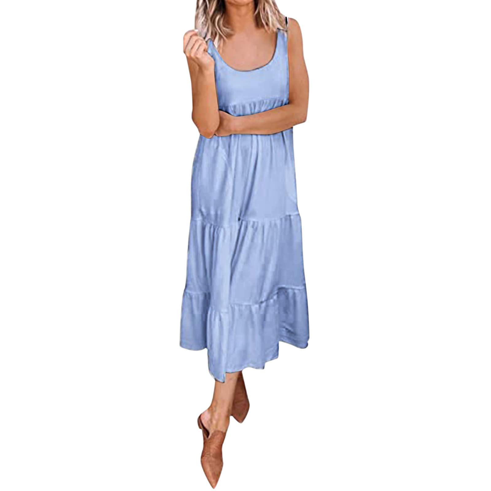 Kcocoo Women's Sundresses - Cute & Casual Summer Dresses for Beach, Vacation & Outdoor Activities | Flowy Comfort for Warm Weather