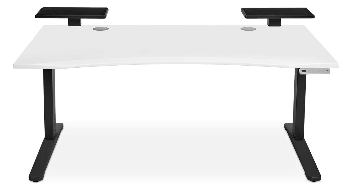 UPLIFT Desk 15 Inch Dual Monitor Stand or Desk Shelf - Black | Space-Saving Home Office & Gaming Setup