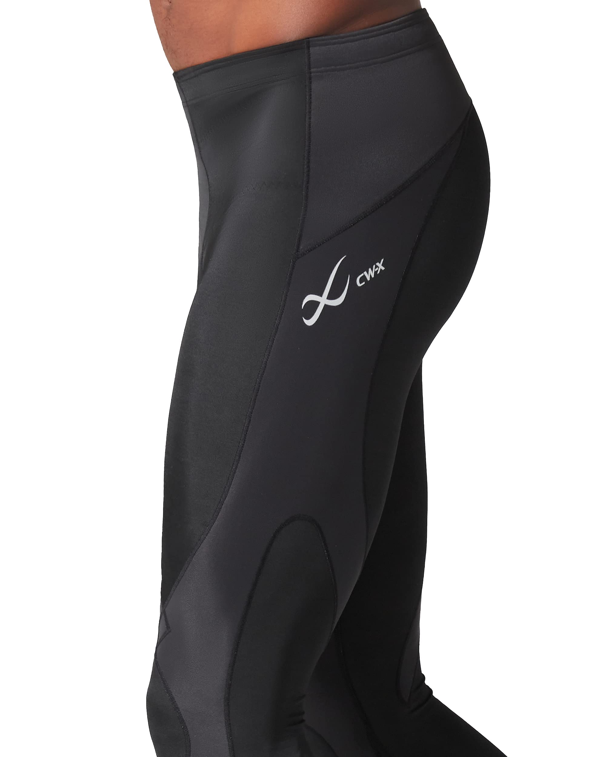 CW-X Men's Stabilyx Joint Support Compression Tights - Running & Recovery Pants for Athletes & Fitness Enthusiasts - Ideal for Marathon Training, Gym Workouts & Post-Exercise Muscle Recovery
