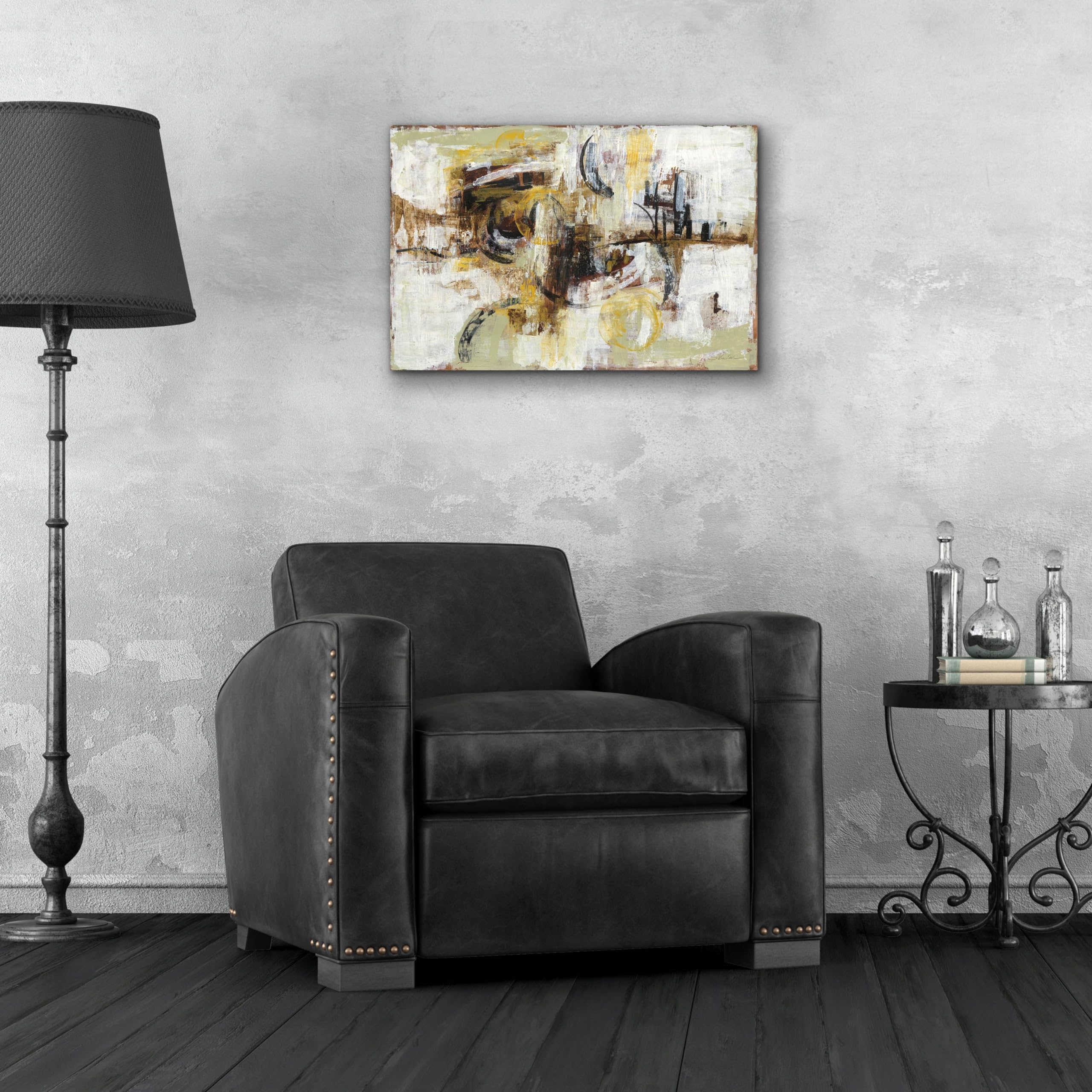 Silvia Vassileva Graffiti Wall III Acrylic Glass Wall Art - 24x16 Inches Modern Abstract Painting for Living Room, Bedroom & Office Decor