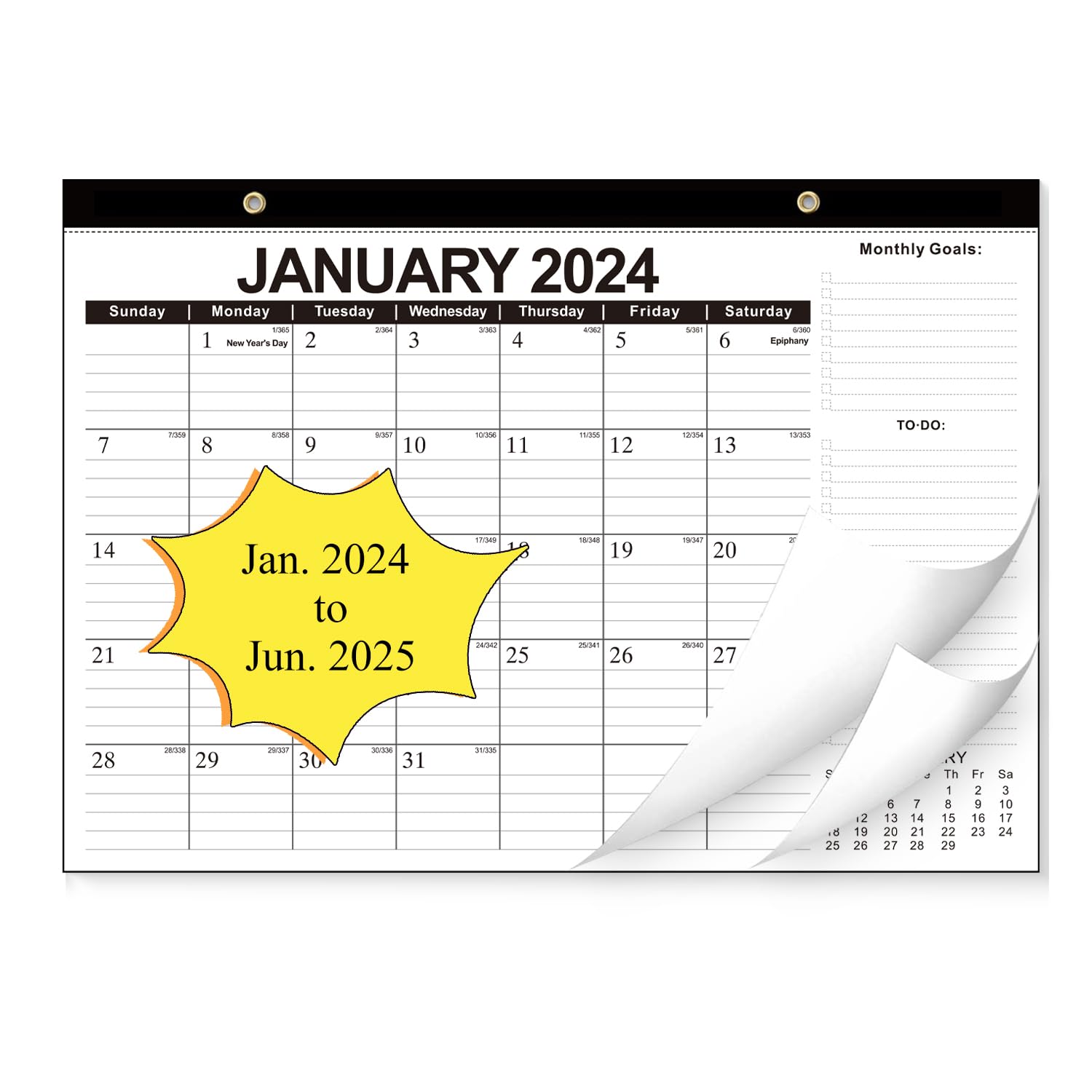 2024-2025 Large Desk Calendar Planner | 17